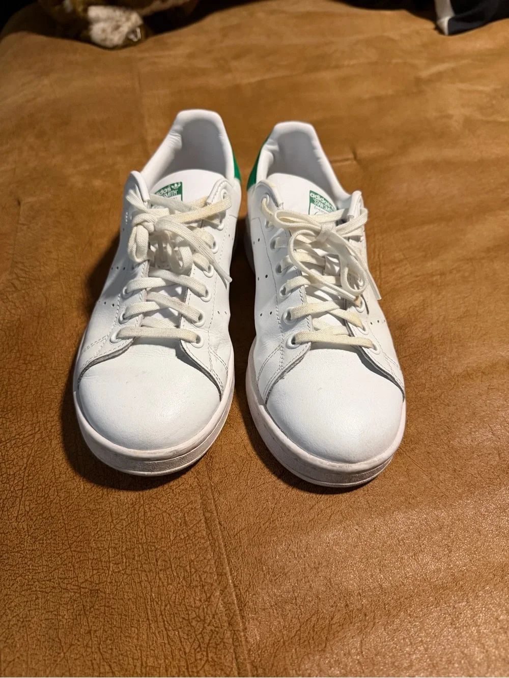 Adidas Stan Smith Men’s White Sneakers with Green Heel Tab